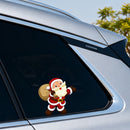 Cheerful Santa Claus Waterproof Vinyl Stickers for Thermos Car Windows Luggages