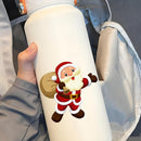 Cheerful Santa Claus Waterproof Vinyl Stickers for Thermos Car Windows Luggages
