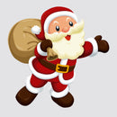 Cheerful Santa Claus Waterproof Vinyl Stickers for Thermos Car Windows Luggages