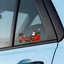 Santa Claus Reindeer Stickers vinyl material car laptops  Can be customized