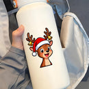 Christmas reindeer stickers vinyl material car water cup  Can be customized