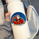 Santa Claus sleigh sticker vinyl material laptop cup customizable