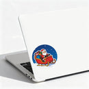 Santa Claus sleigh sticker vinyl material laptop cup customizable