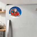 Santa Claus sleigh sticker vinyl material laptop cup customizable