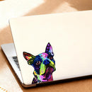 Rainbow Puppy Self-adhesive Waterproof Stickers for Luggages Laptops Thermos