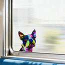 Rainbow Puppy Self-adhesive Waterproof Stickers for Luggages Laptops Thermos