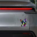 Rainbow Puppy Self-adhesive Waterproof Stickers for Luggages Laptops Thermos