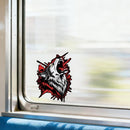 Roaring Gray Wolf Waterproof Vinyl Stickers Personalized for Cars Luggages