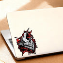 Roaring Gray Wolf Waterproof Vinyl Stickers Personalized for Cars Luggages