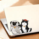 Cats and Dogs Waterproof Vinyl Stickers for Cars Glass Thermos Customizable