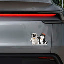 Cats and Dogs Waterproof Vinyl Stickers for Cars Glass Thermos Customizable