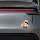 Chick with a gun Vinyl Stickers for Cars Windows Luggages Laptops Customizable