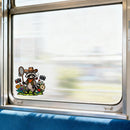 Raccoon Explorer Stickers vinyl material suitable for suitcases and notebooks