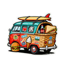 Hamburger Bus Stickers Vinyl Material  Suitable for Cars and Luggage  Customizable