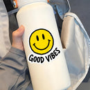 Smiley face stickers that spread positive energy made of vinyl customizable