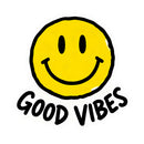 Smiley face stickers that spread positive energy made of vinyl customizable