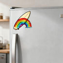Rainbow surfboard stickers made of vinyl suitable for laptops suitcases etc