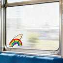 Rainbow surfboard stickers made of vinyl suitable for laptops suitcases etc