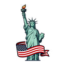 Statue of Liberty sticker vinyl suitable for luggage window display customizable