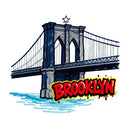 Brooklyn Bridge sticker made of vinyl suitable for laptops and suitcases