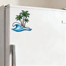 Ocean wave stickers made of vinyl material suitable for laptops and suitcases