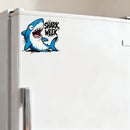 Shark cartoon stickers made of vinyl material suitable for luggage and laptops