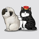 Cats and Dogs Waterproof Vinyl Stickers for Windows Luggages Cars Customizable