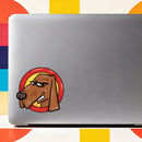 Angry Dog Funny Waterproof Vinyl Stickers for Luggages Windows Customizable
