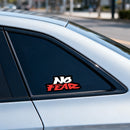 NO FEAR Waterproof Vinyl Stickers for Luggagas Windows Luggages Customizable