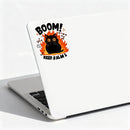 Flame kitten vinyl sticker suitable for cars luggage laptops customizable