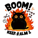 Flame kitten vinyl sticker suitable for cars luggage laptops customizable