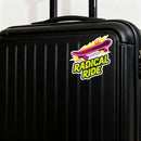 Neon Skateboard Vinyl Sticker Radical Ride Retro Decor Decal for Laptops