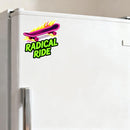 Neon Skateboard Vinyl Sticker Radical Ride Retro Decor Decal for Laptops