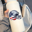 USA Flag Football Helmet Vinyl Sticker Sports Decor Decal for Laptops Cars