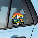 COLFONGD Mountain Moose Vinyl Sticker Outdoor Decor Decal for Laptops Coolers