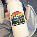 COLFONGD Mountain Moose Vinyl Sticker Outdoor Decor Decal for Laptops Coolers
