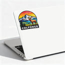 COLFONGD Mountain Moose Vinyl Sticker Outdoor Decor Decal for Laptops Coolers