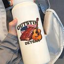 OUTSTIN DETSIAA BBQ Ribs Guitar Vinyl Sticker USA Decor Decal for Laptops Cars