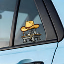 Cowboy Hat Oil Rig Vinyl Sticker Western Decor Decal for Laptops Cars
