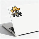 Cowboy Hat Oil Rig Vinyl Sticker Western Decor Decal for Laptops Cars
