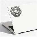 Gear & Music Notes Vinyl Sticker Industrial Decor Decal for Laptops Cars