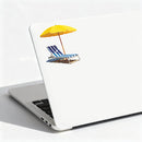 Beach Umbrella Chair Vinyl Sticker Summer Decor Decal for Laptops Coolers
