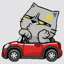 Sad Little Cat Stickers-Waterproof Sunproof Self-Adhesive for Laptop Luggage