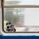 Motorcycle Kitten Stickers-Waterproof Sunproof Self-Adhesive for Laptop Luggage