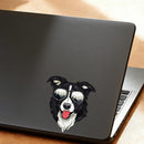 Sunglasses-wearing Border Collie Vinyl Stickers-Waterproof for Laptop Glass
