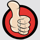 Thumbs up Vinyl Stickers-Waterproof Sunproof Personalized for Laptop Glass Car