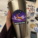 Nightscape Elk Vinyl Sticker Mountain Wildlife Decor Decal for Laptops Cars
