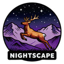 Nightscape Elk Vinyl Sticker Mountain Wildlife Decor Decal for Laptops Cars