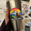 Wildlife Bear Vinyl Sticker Mountain Forest Decor Decal for Laptops Coolers
