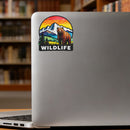 Wildlife Bear Vinyl Sticker Mountain Forest Decor Decal for Laptops Coolers